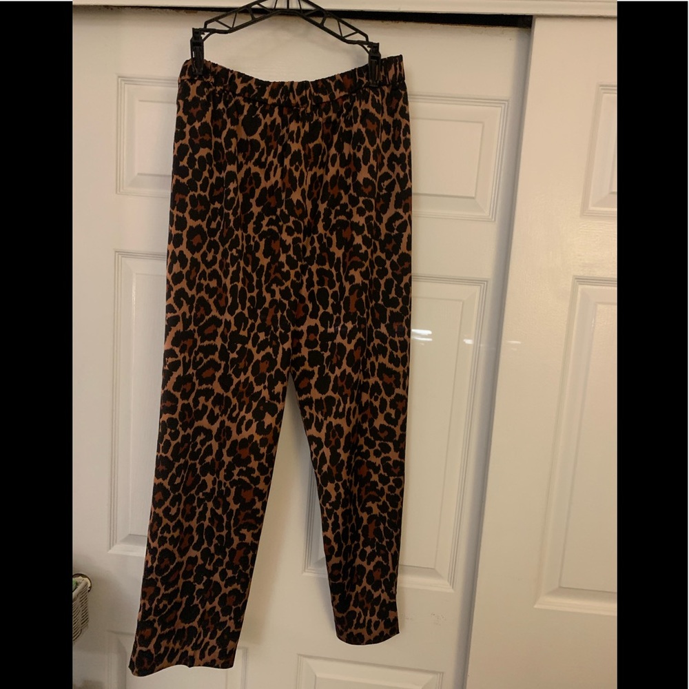 J Crew NWT leopard pants